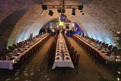 Bauhof West Dresden Firmenweihnachtsfeier in den Kasematten der Dresdner Festung